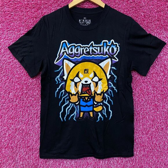 Aggretsuko Metal Rockin Out Retsuko Sanrio T-Shirt Small - Picture 1 of 4